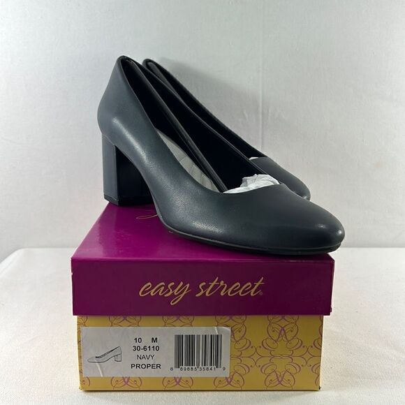 Easy Street Proper Pumps Navy size Various Sizes Medium - Picture 1 of 7